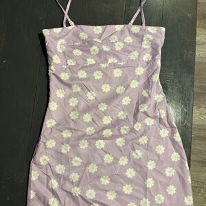 Source Unknown Purple Spaghetti Strap Mini Dress